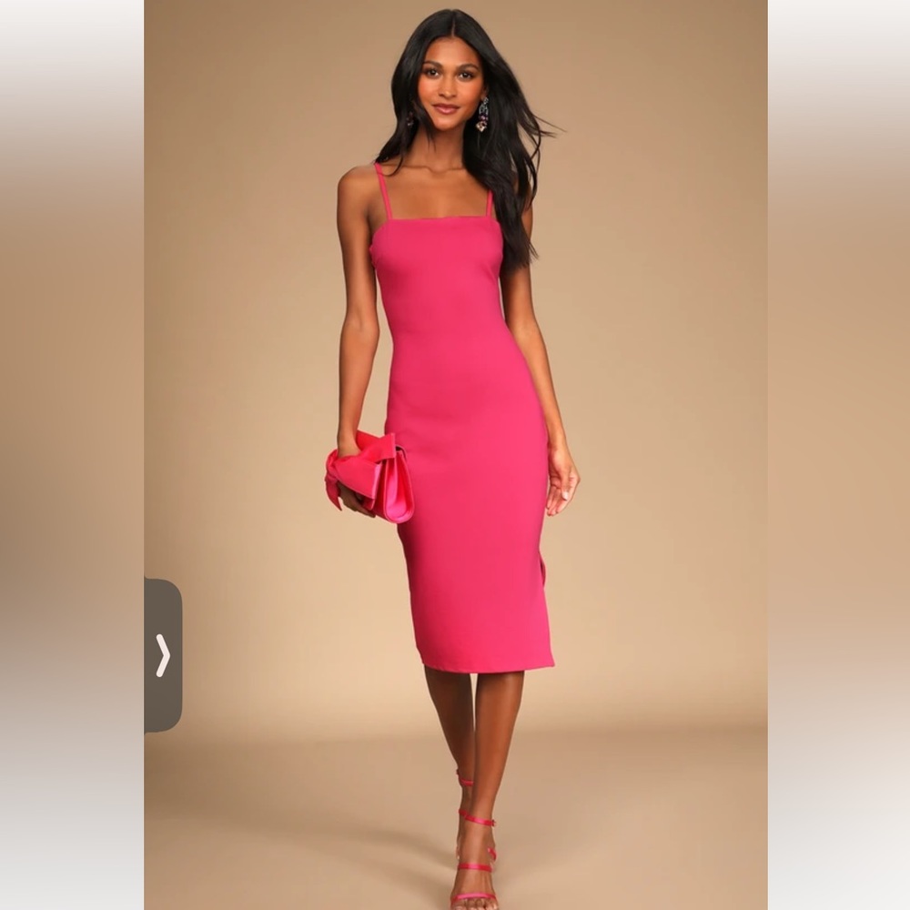 Lulus hot pink bodycon dress